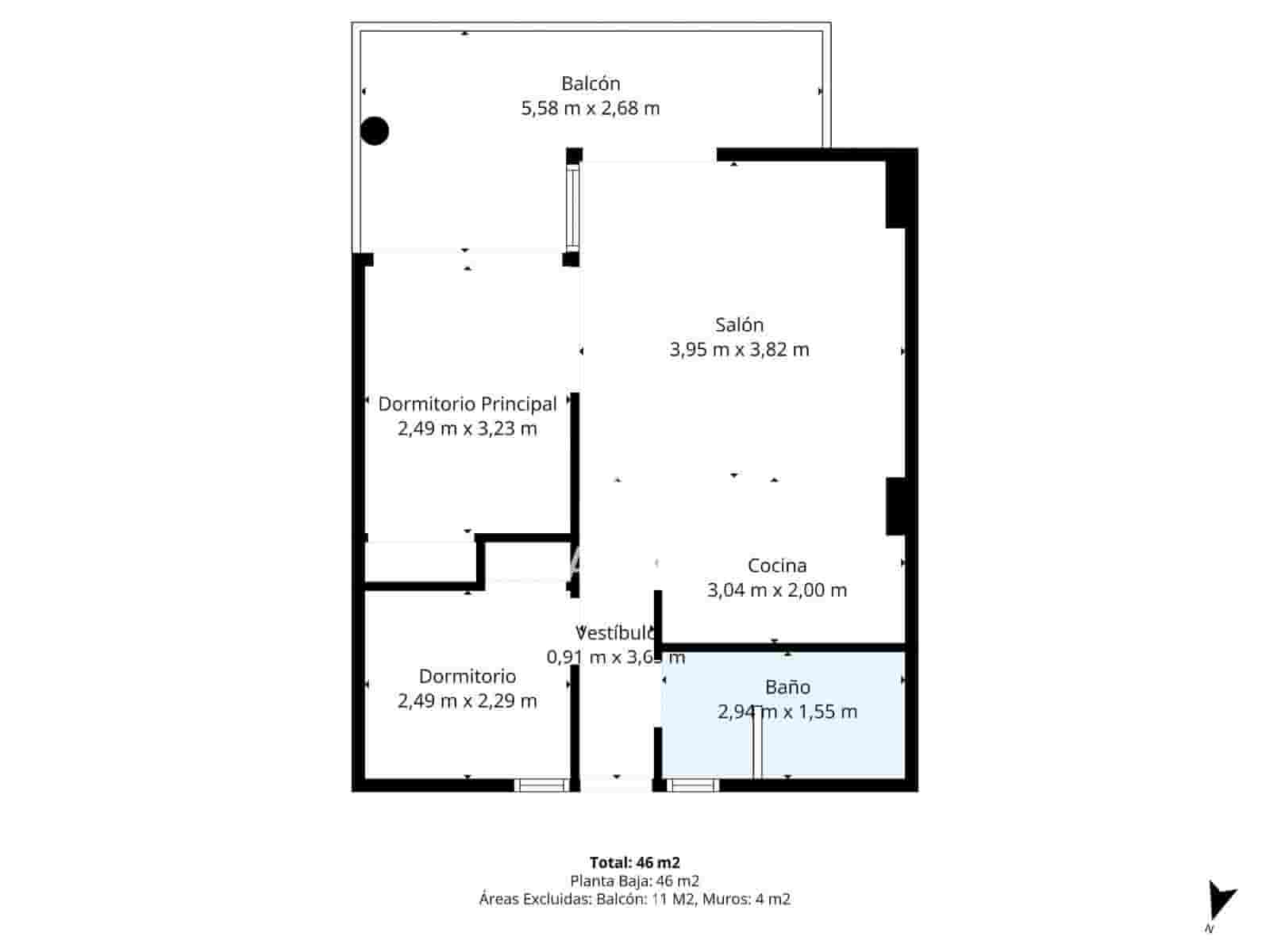 2 Zimmer Wohnung zu verkaufen in Santa Margarida mit Pool Garage - 235.000 € (Ref: 9699807)