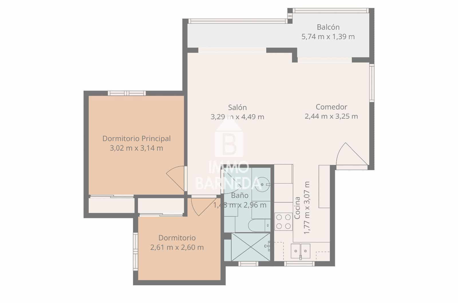 2 bedroom Flat for sale in Roses with garage - € 355,000 (Ref: 9787721)