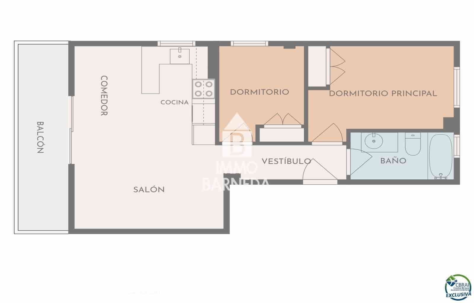 Piso de 2 habitaciones en Santa Margarida en venta - 215.000 € (Ref: 9936690)