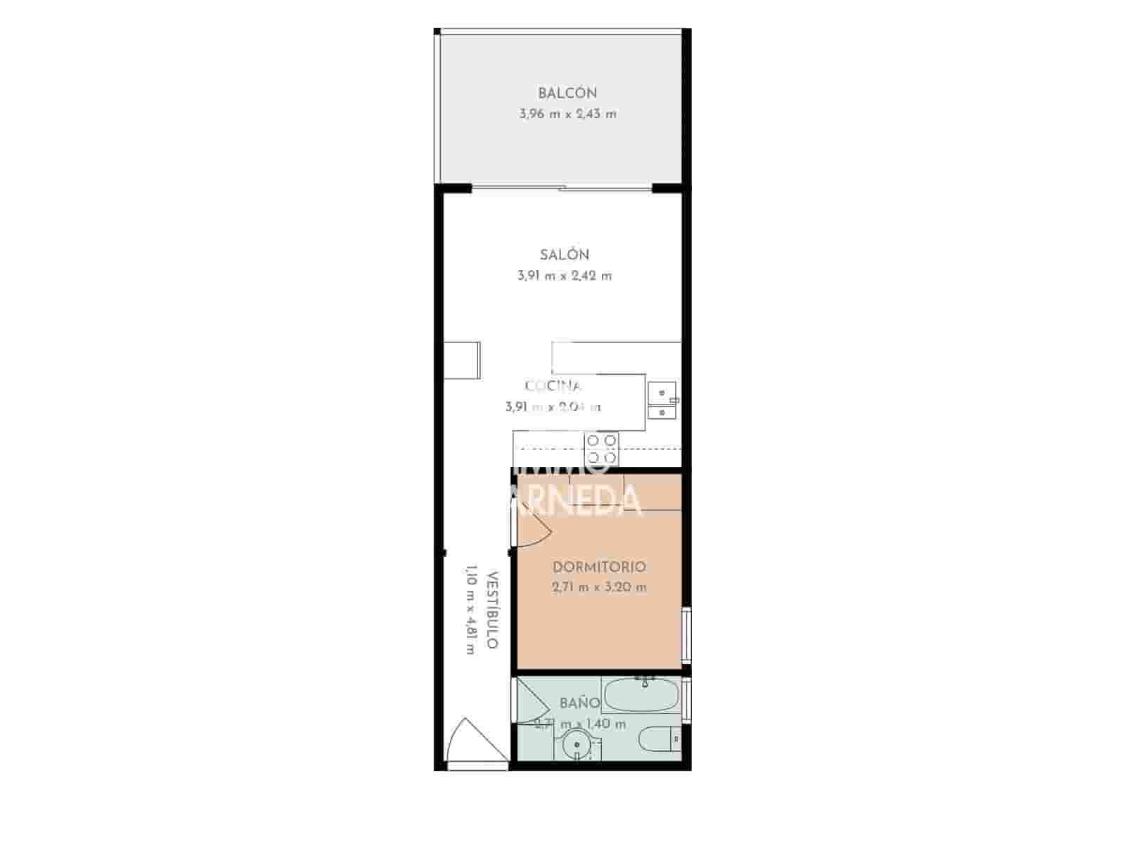1 bedroom Flat for sale in Roses with garage - € 169,000 (Ref: 9969073)