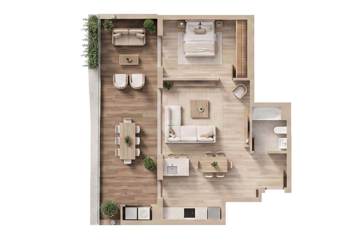 2 slaapkamer Penthouse te koop in Torrequebrada met zwembad garage - € 549.000 (Ref: 10073090)