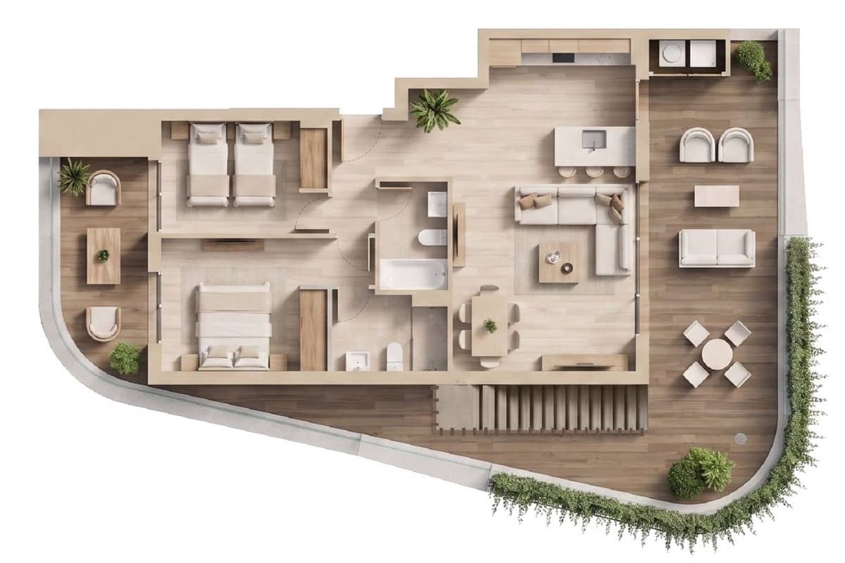 2 slaapkamer Penthouse te koop in Torrequebrada met zwembad garage - € 549.000 (Ref: 10073090)