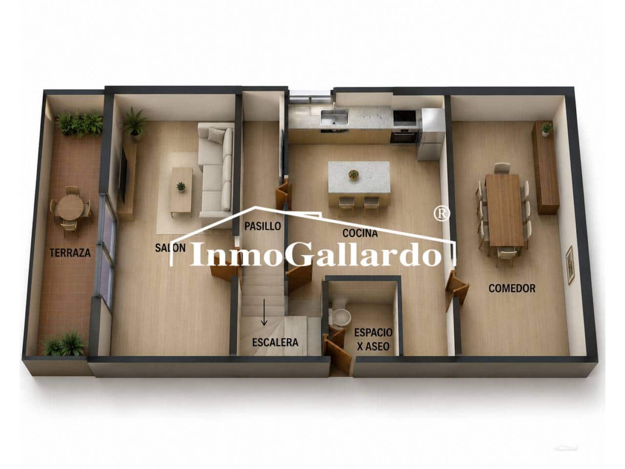 3 slaapkamer Rijtjeshuis te koop in Benagalbon met garage - € 355.000 (Ref: 10002498)