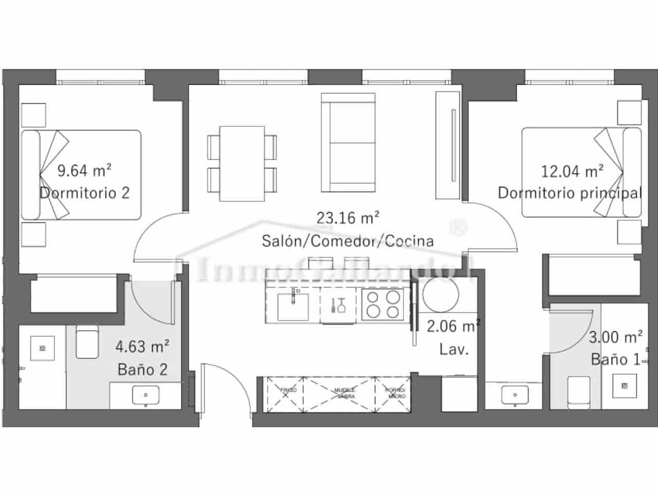 2 camera da letto Appartamento in vendita in Malaga citta con piscina garage - 420.870 € (Rif: 10042325)
