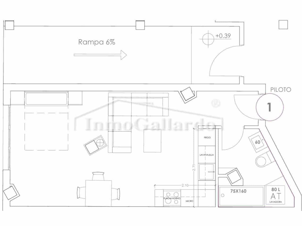 Studio til salgs i Malaga by - € 200 000 (Ref: 10163993)