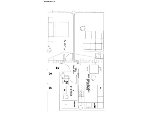 1 soverom Leilighet til salgs i Tiro de Pichon, Málaga by - € 235 000 (Ref: 10165942)