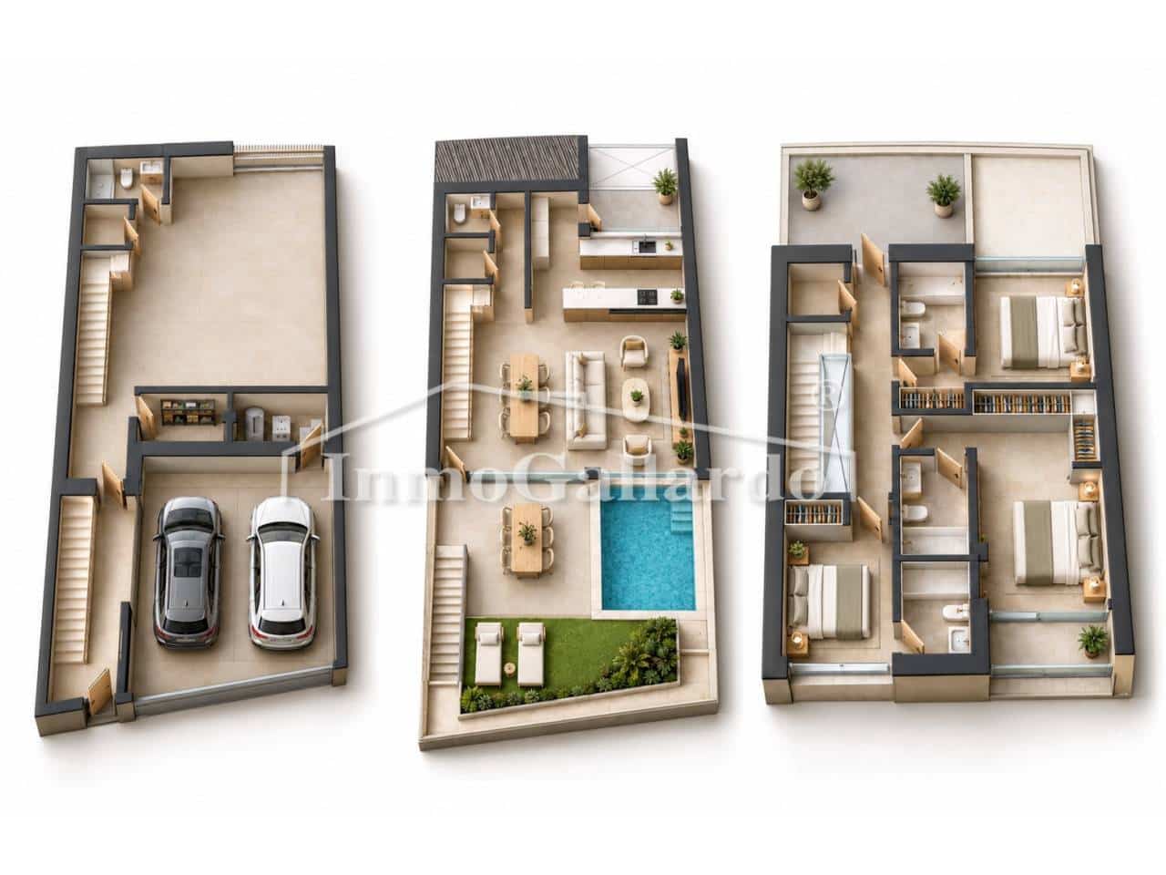 3 bedroom Terraced Villa for sale in Malaga city with pool garage - € 1,570,000 (Ref: 10176176)