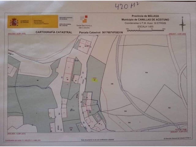 Grunde uden byggetilladelser til salg i Canillas de Aceituno - € 42.000 (Ref: 5773900)