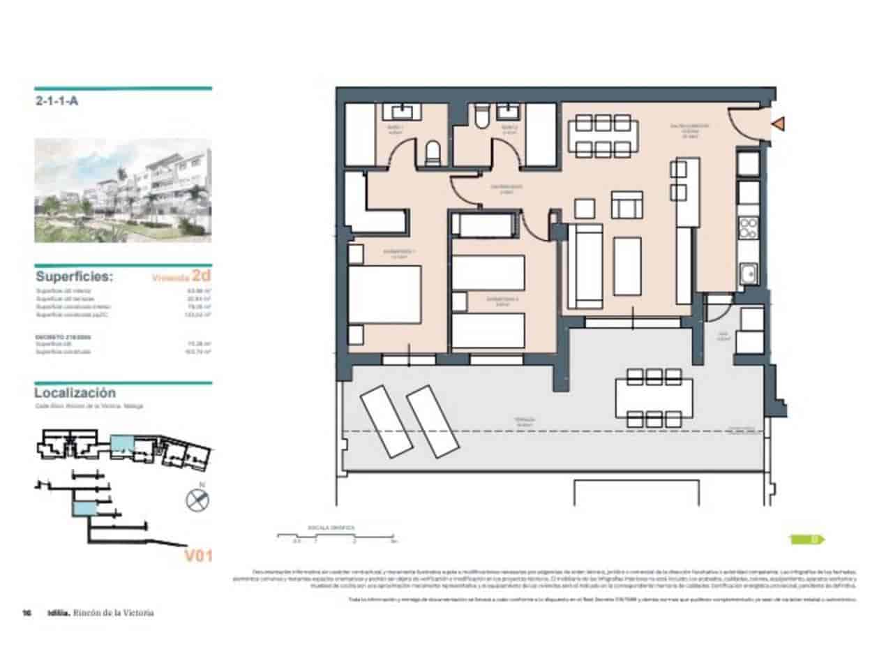 Piso de 2 habitaciones en Rincón de la Victoria en venta con piscina garaje - 384.000 € (Ref: 5827127)