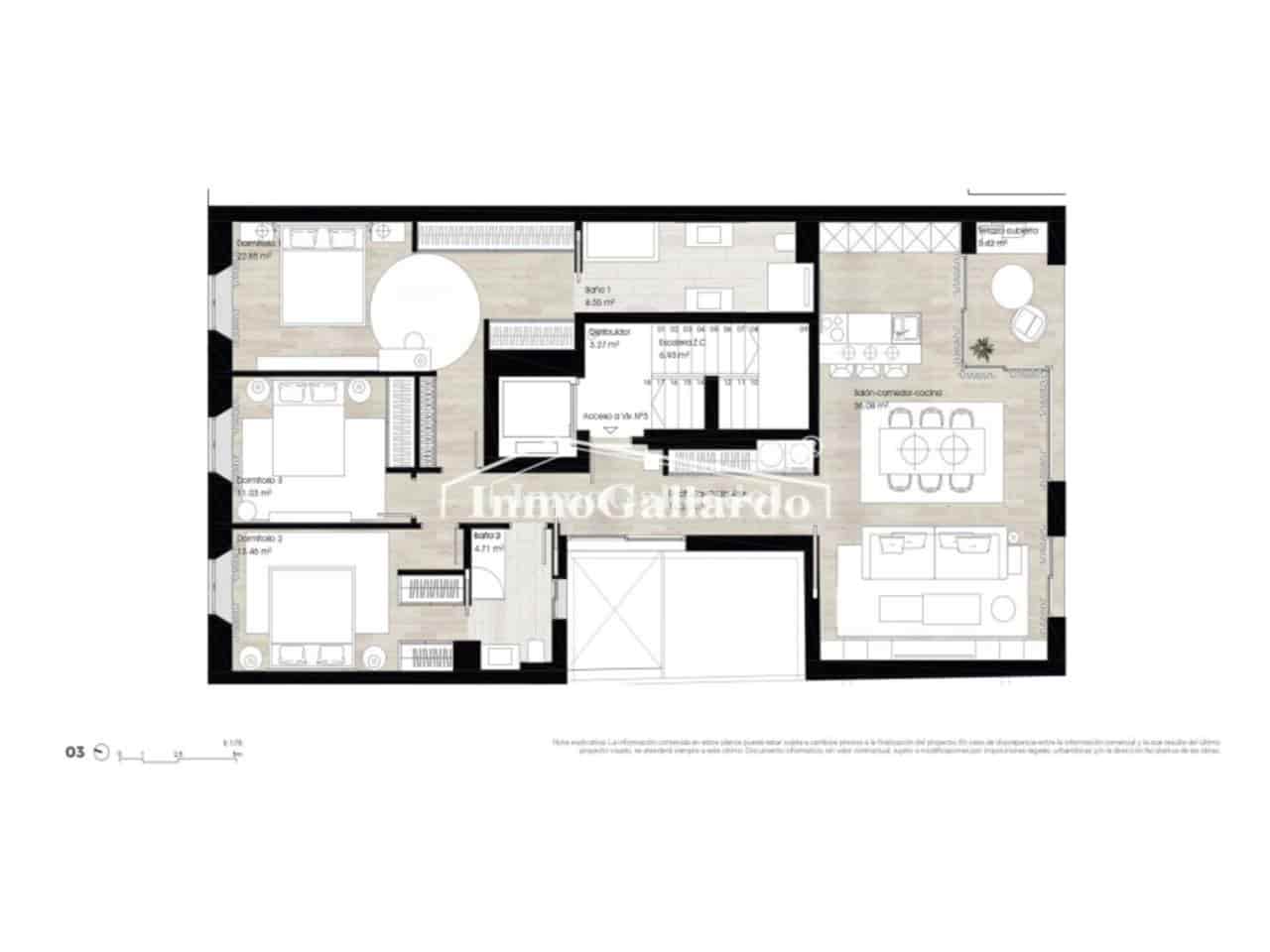 3 Zimmer Wohnung zu verkaufen in Malaga Stadt mit Pool Garage - 1.480.000 € (Ref: 8459357)