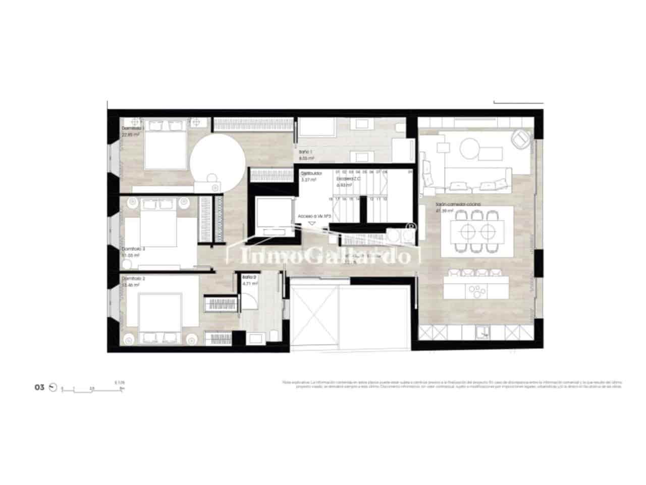 3 Zimmer Wohnung zu verkaufen in Malaga Stadt mit Pool Garage - 1.480.000 € (Ref: 8459357)