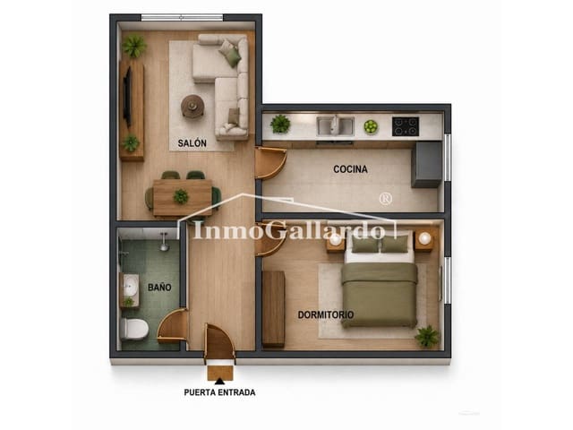 1 soverom Leilighet til salgs i Málaga by - € 195 000 (Ref: 9803993)