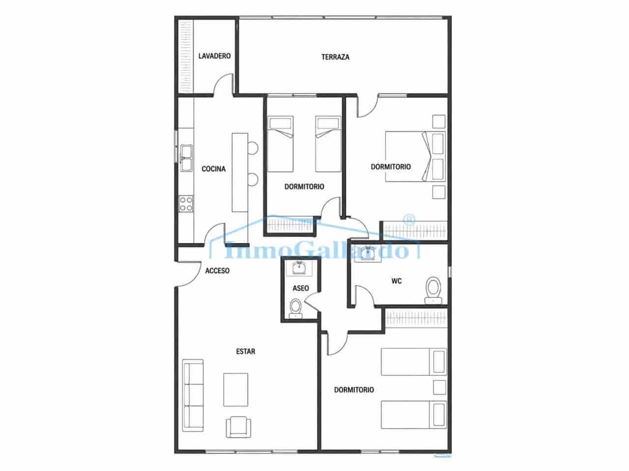 3 soveværelse Penthouse til salg i Malaga by - € 485.000 (Ref: 9835034)