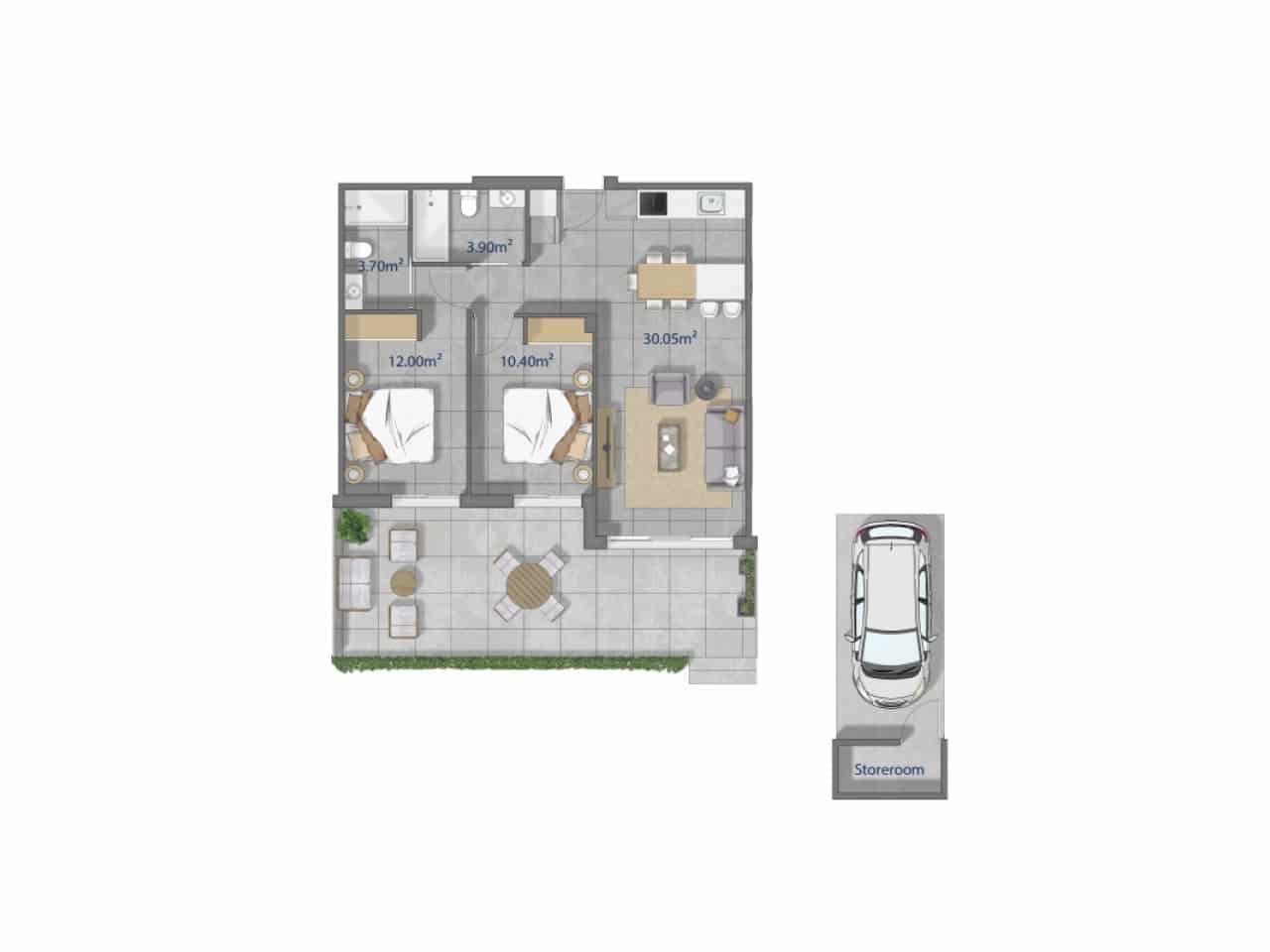 3 soverom Leilighet til salgs i Los Narejos med svømmebasseng garasje - € 379 000 (Ref: 10011662)