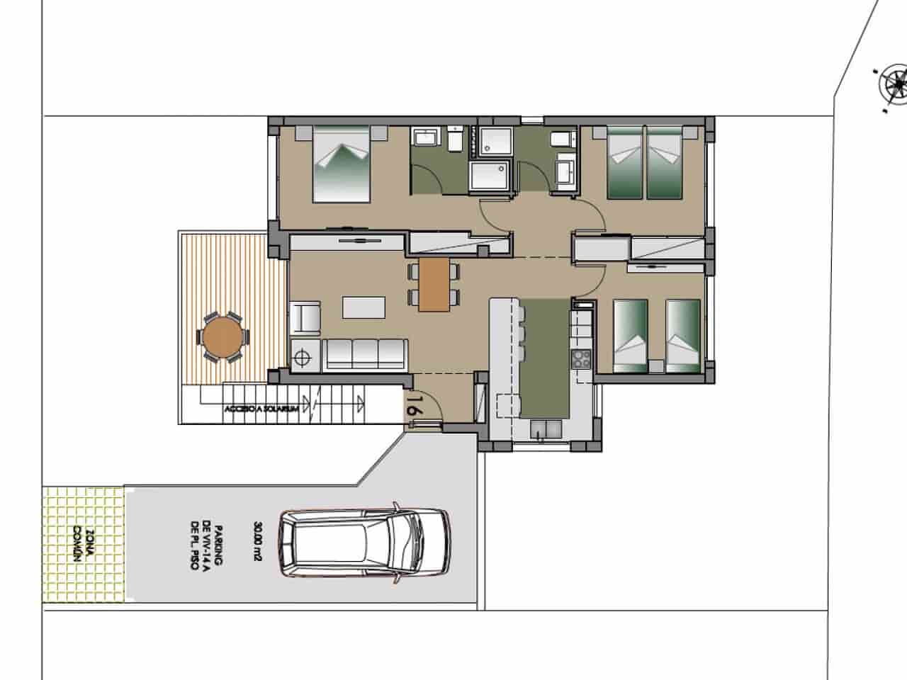 3 sovrum Radhus till salu i San Miguel de Salinas med pool garage - 399 000 € (Ref: 10015815)