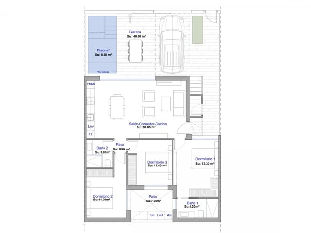 3 sypialnia Willa na sprzedaż w Condado de Alhama, Alhama de Murcia z basenem garażem - 375 000 € (Ref: 10024390)