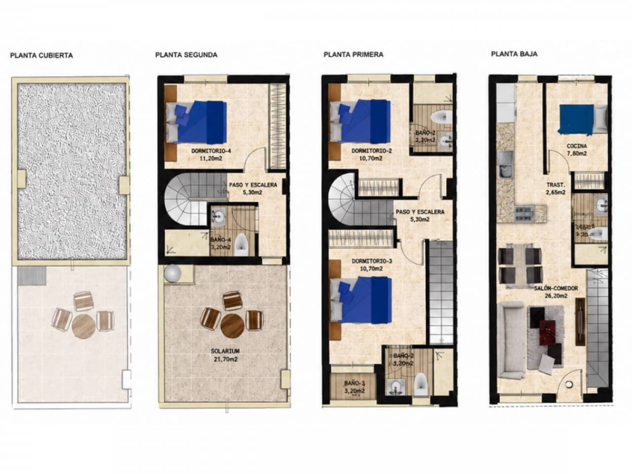 3 sovrum Hus till salu i Torrevieja med pool garage - 394 990 € (Ref: 10025973)