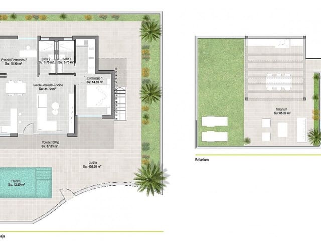3 Zimmer Villa zu verkaufen in Condado de Alhama, Alhama de Murcia mit Pool Garage - 369.000 € (Ref: 10059457)