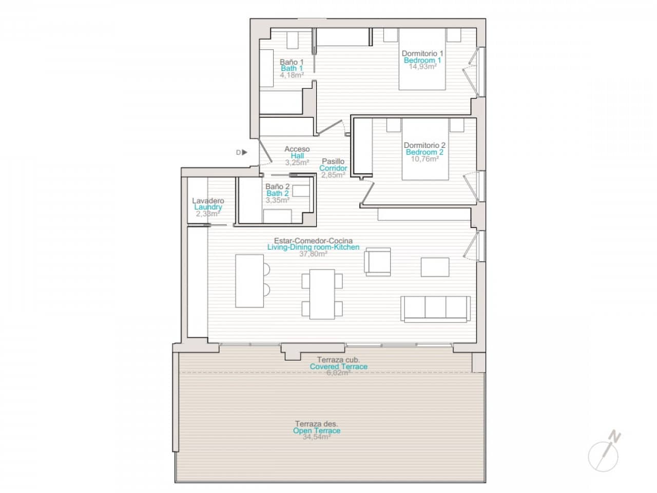 2 makuuhuone Huoneisto myytävänä paikassa La Villajoyosa / Vila Joiosa mukana uima-altaan 
autotalli - 810 000 € (Ref: 10075627)