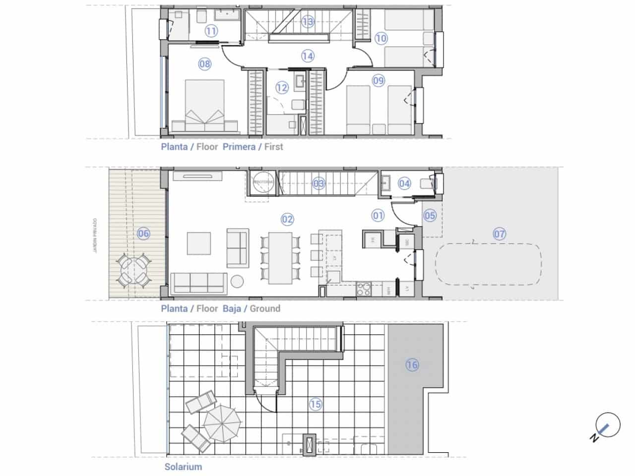 4 chambre Maison de Ville à vendre à La Villajoyosa / Vila Joiosa avec piscine garage - 660 000 € (Ref: 10075628)
