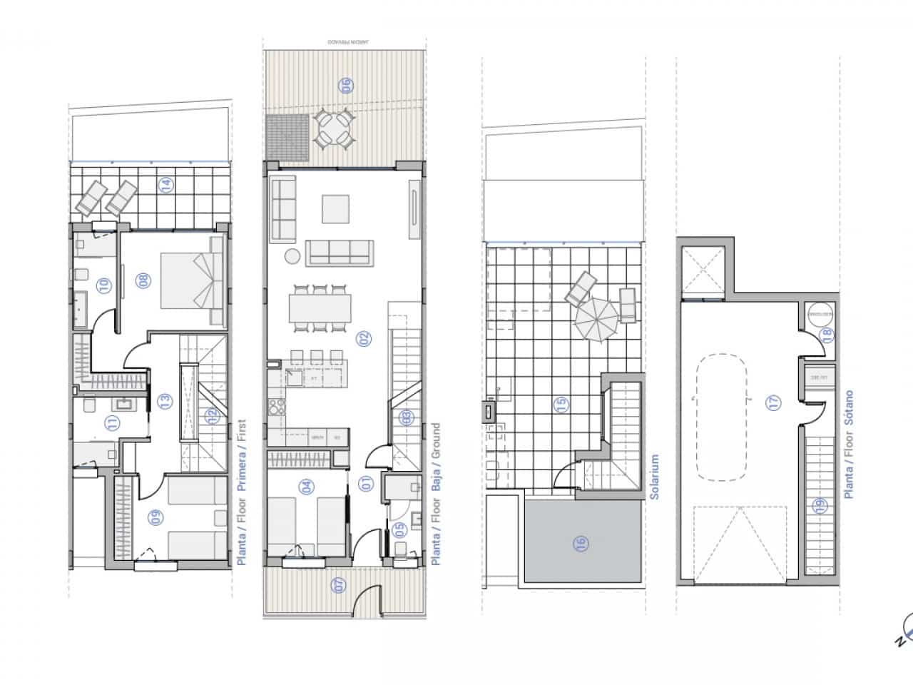 4 chambre Maison de Ville à vendre à La Villajoyosa / Vila Joiosa avec piscine garage - 660 000 € (Ref: 10075628)