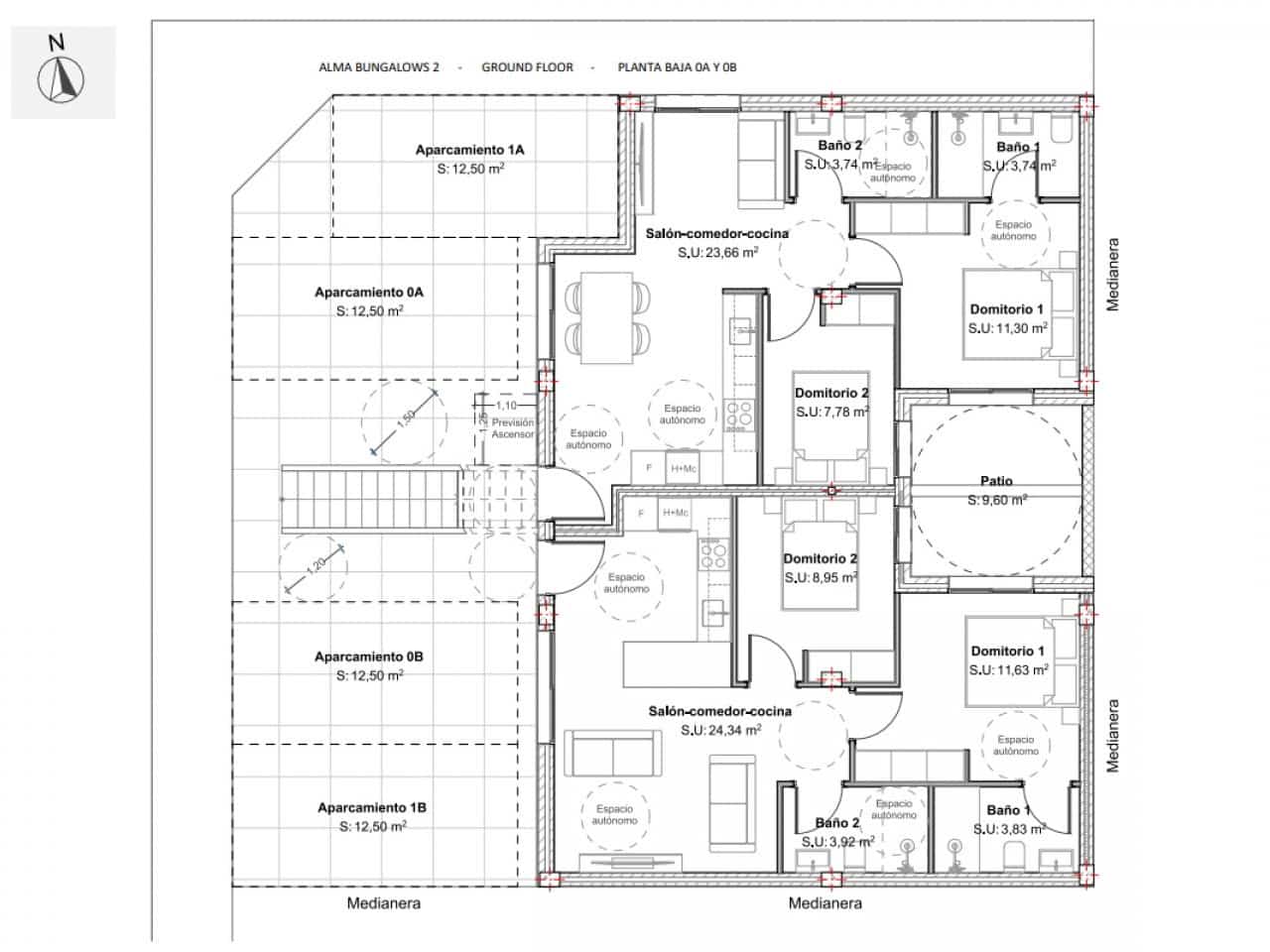 2 makuuhuone Rivitalo myytävänä paikassa San Pedro del Pinatar mukana uima-altaan 
autotalli - 279 950 € (Ref: 10086117)