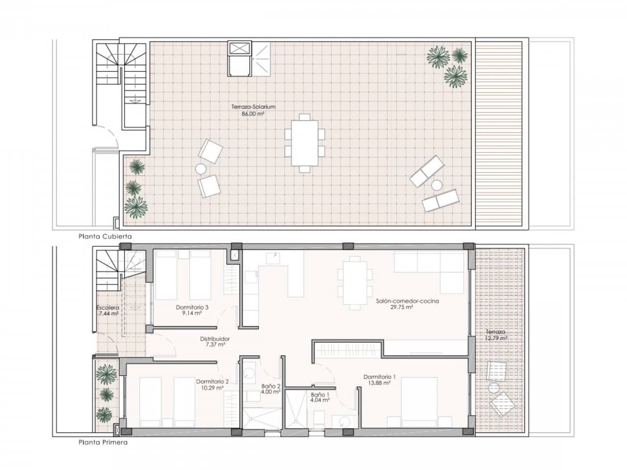 3 camera da letto Villetta a Schiera in vendita in Pilar de Jaravia con piscina garage - 239.900 € (Rif: 10129443)