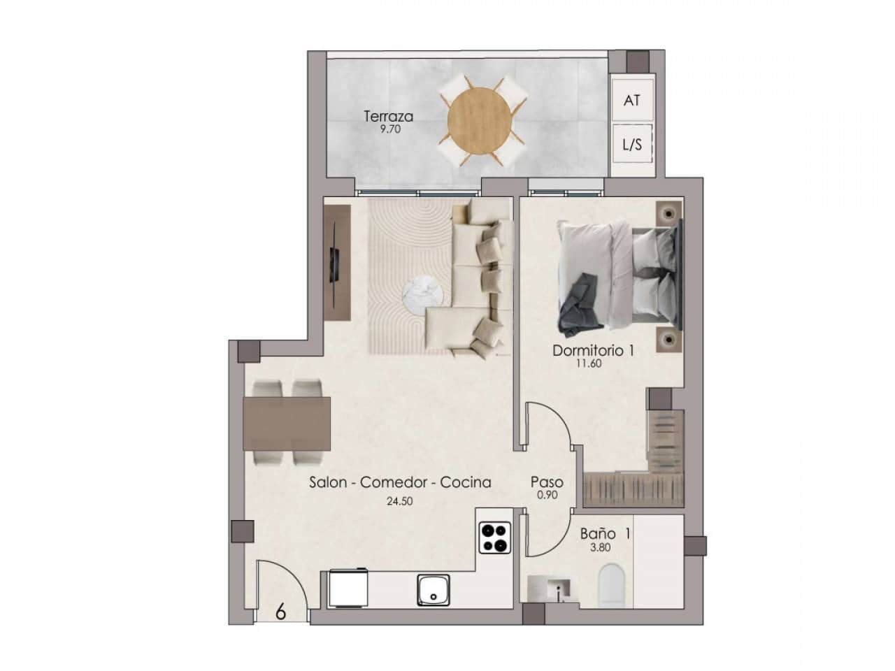 1 chambre Appartement à vendre à Santa Pola avec piscine garage - 205 000 € (Ref: 10144718)