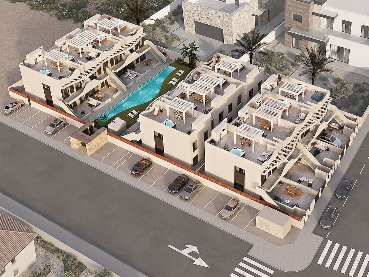 3 soveværelse Rækkehus til salg i Pilar de la Horadada med swimmingpool garage - € 305.000 (Ref: 10174772)