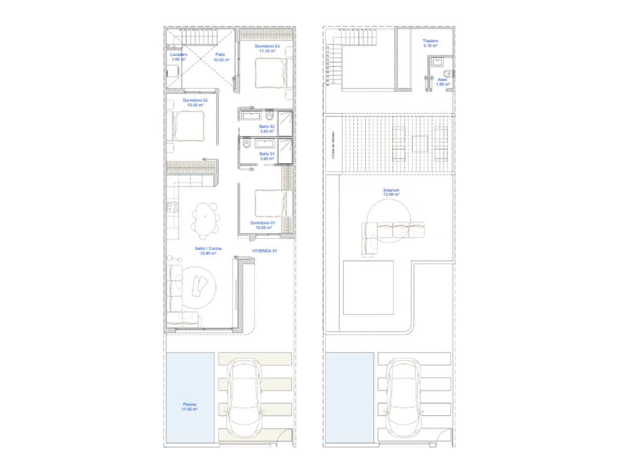 Chalet de 3 habitaciones en San Pedro del Pinatar en venta con piscina garaje - 369.900 € (Ref: 10174775)