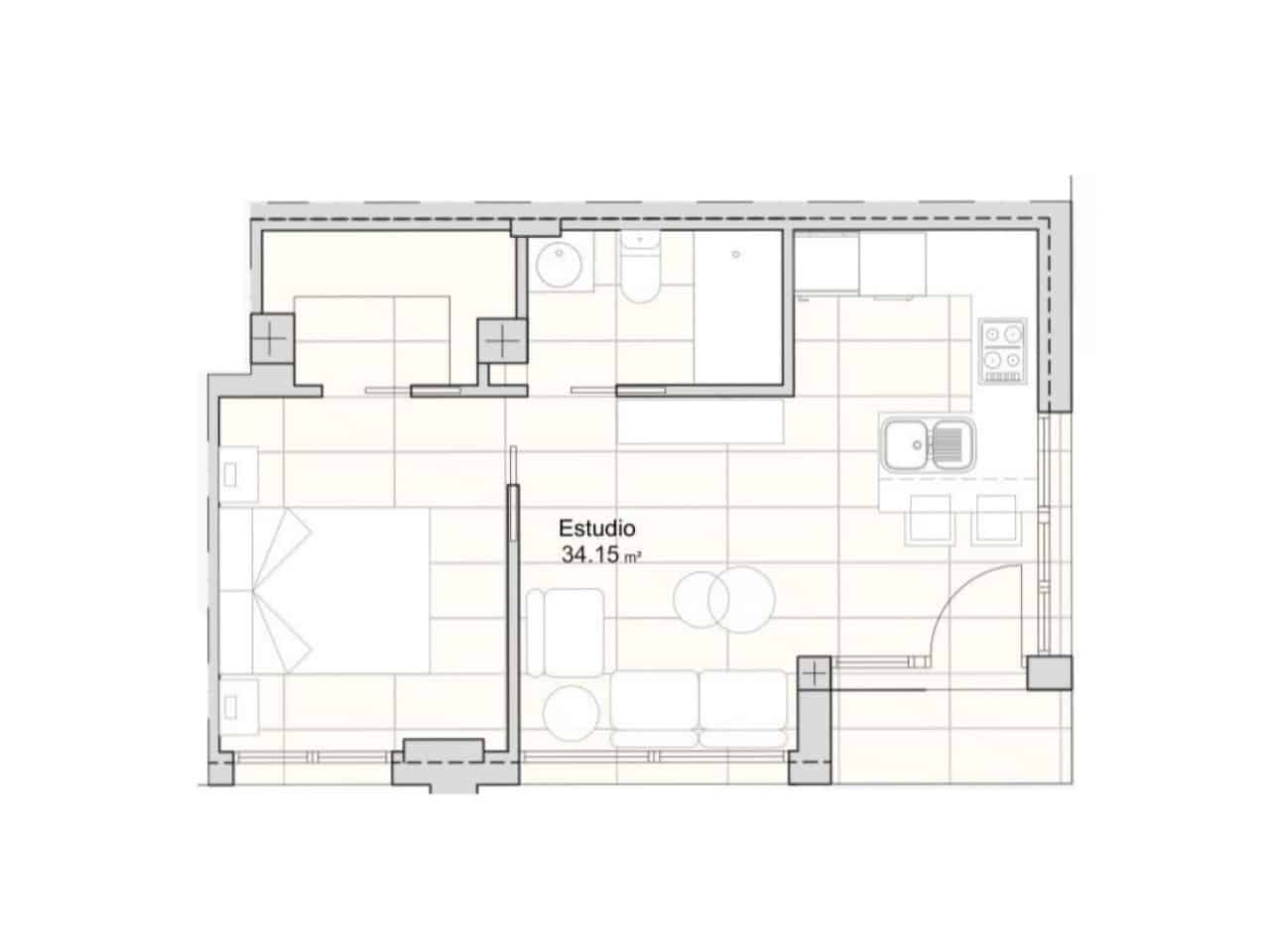 Apartamento de 1 habitación en Santiago de la Ribera en venta - 179.000 € (Ref: 10183114)