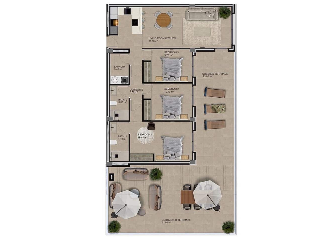 3 slaapkamer Penthouse te koop in Guardamar del Segura met zwembad garage - € 499.000 (Ref: 10184892)