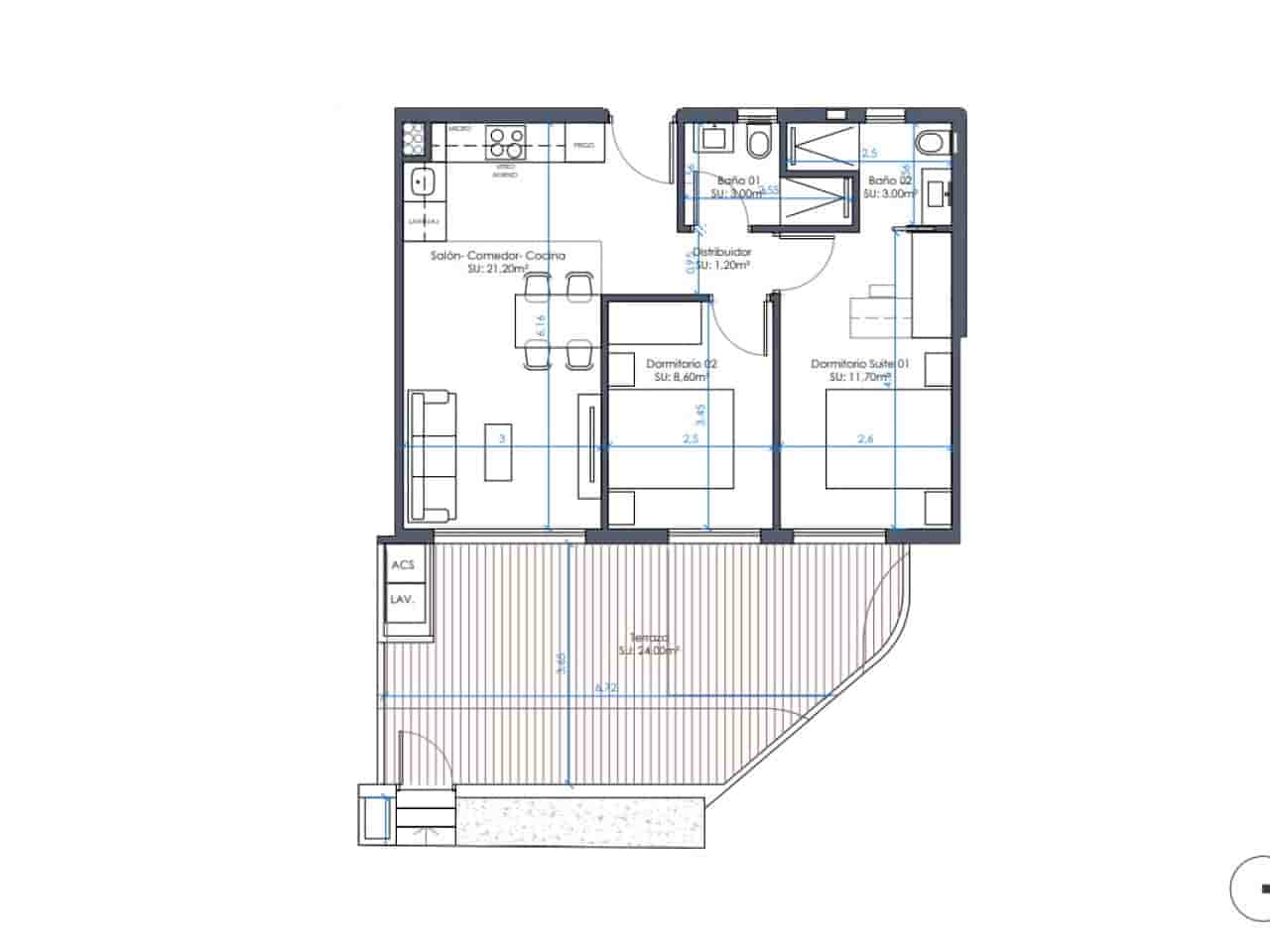 3 slaapkamer Appartement te koop in Guardamar del Segura met zwembad garage - € 435.000 (Ref: 10184895)