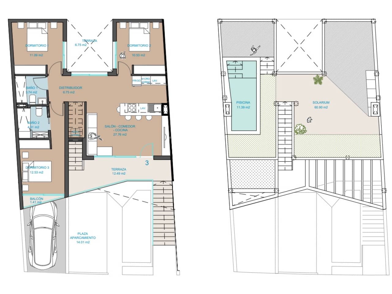 3 soverom Rekkehus til salgs i San Pedro del Pinatar med svømmebasseng garasje - € 339 900 (Ref: 10184897)