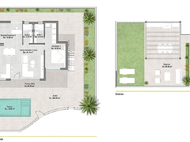3 bedroom Villa for sale in Condado de Alhama, Alhama de Murcia with pool garage - € 325,000 (Ref: 9318189)