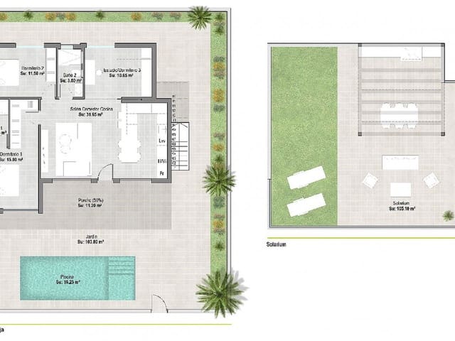 3 bedroom Villa for sale in Condado de Alhama, Alhama de Murcia with pool garage - € 325,000 (Ref: 9318189)
