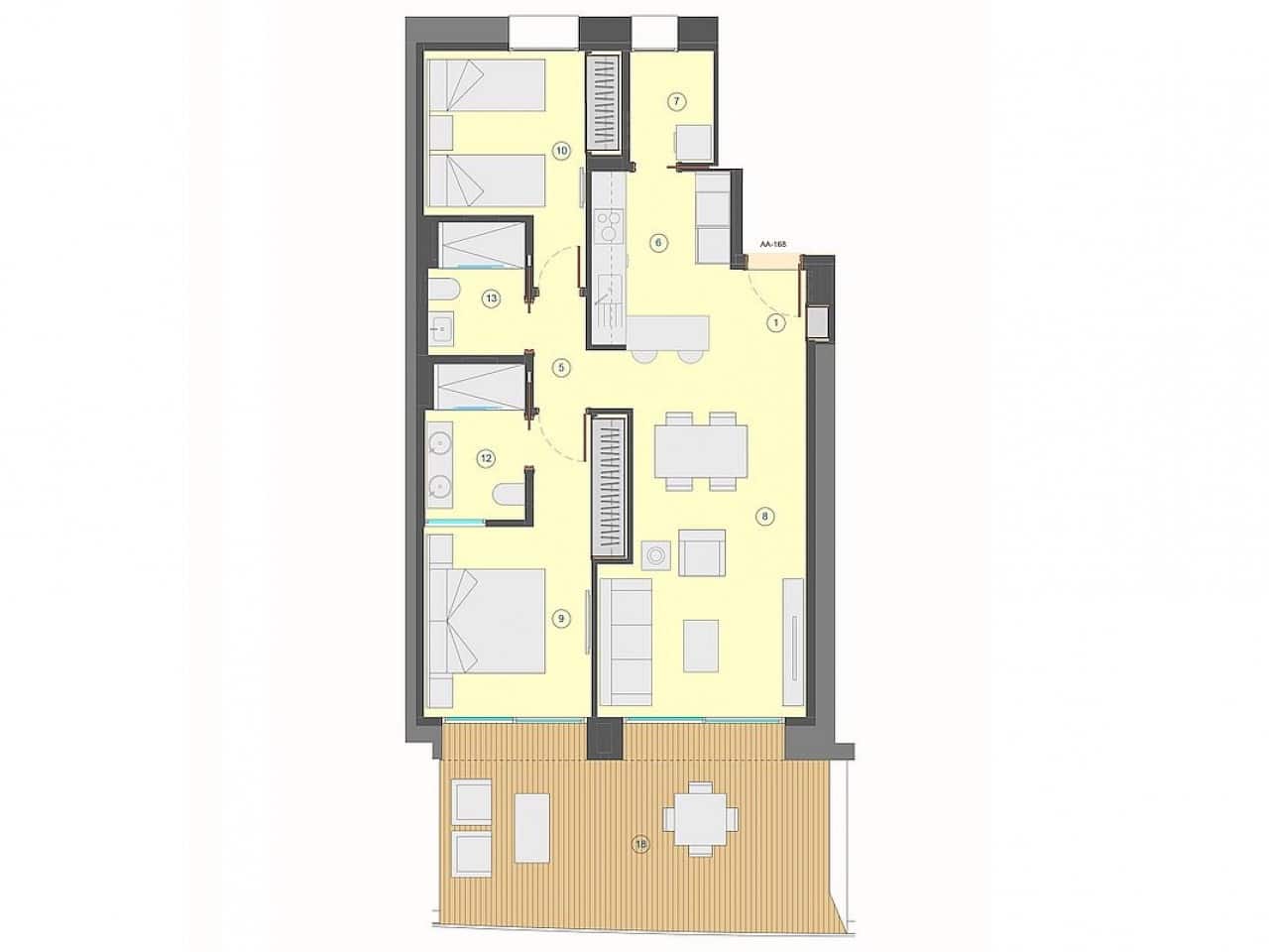 3 soveværelse Lejlighed til salg i Benidorm med swimmingpool - € 1.650.000 (Ref: 9318198)