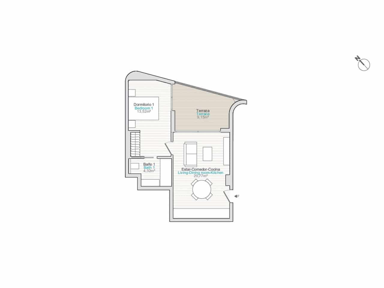 2 Zimmer Apartment zu verkaufen in La Villajoyosa / Vila Joiosa mit Pool - 330.000 € (Ref: 9318214)