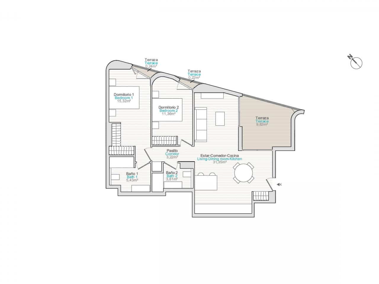 2 Zimmer Apartment zu verkaufen in La Villajoyosa / Vila Joiosa mit Pool - 330.000 € (Ref: 9318214)