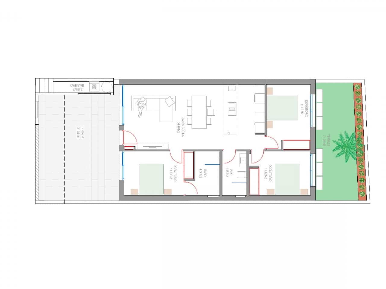 3 Zimmer Reihenhaus zu verkaufen in Pilar de la Horadada mit Pool - 369.900 € (Ref: 9318217)