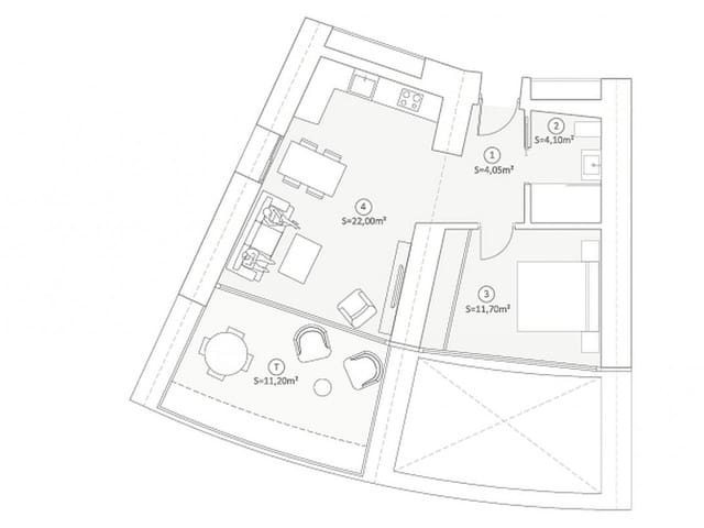 2 soveværelse Lejlighed til salg i Benidorm med swimmingpool - € 1.058.000 (Ref: 9318222)