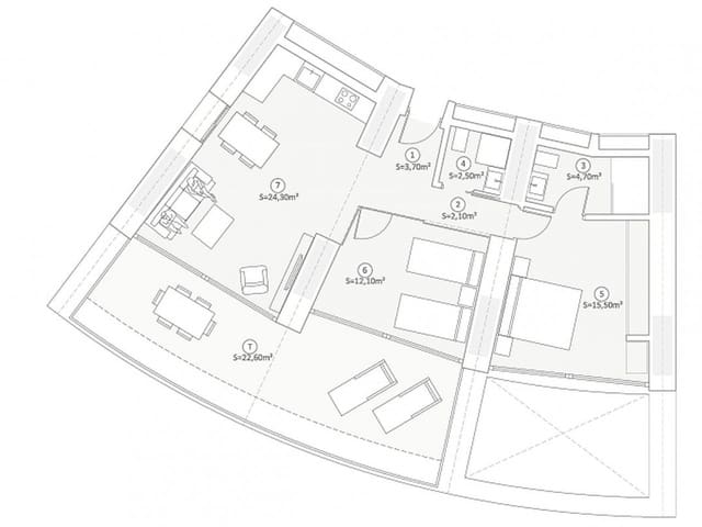 2 soveværelse Lejlighed til salg i Benidorm med swimmingpool - € 1.058.000 (Ref: 9318222)