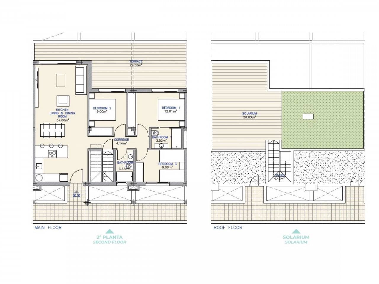2 soverom Leilighet til salgs i Los Alcazares med svømmebasseng - € 299 000 (Ref: 9318245)