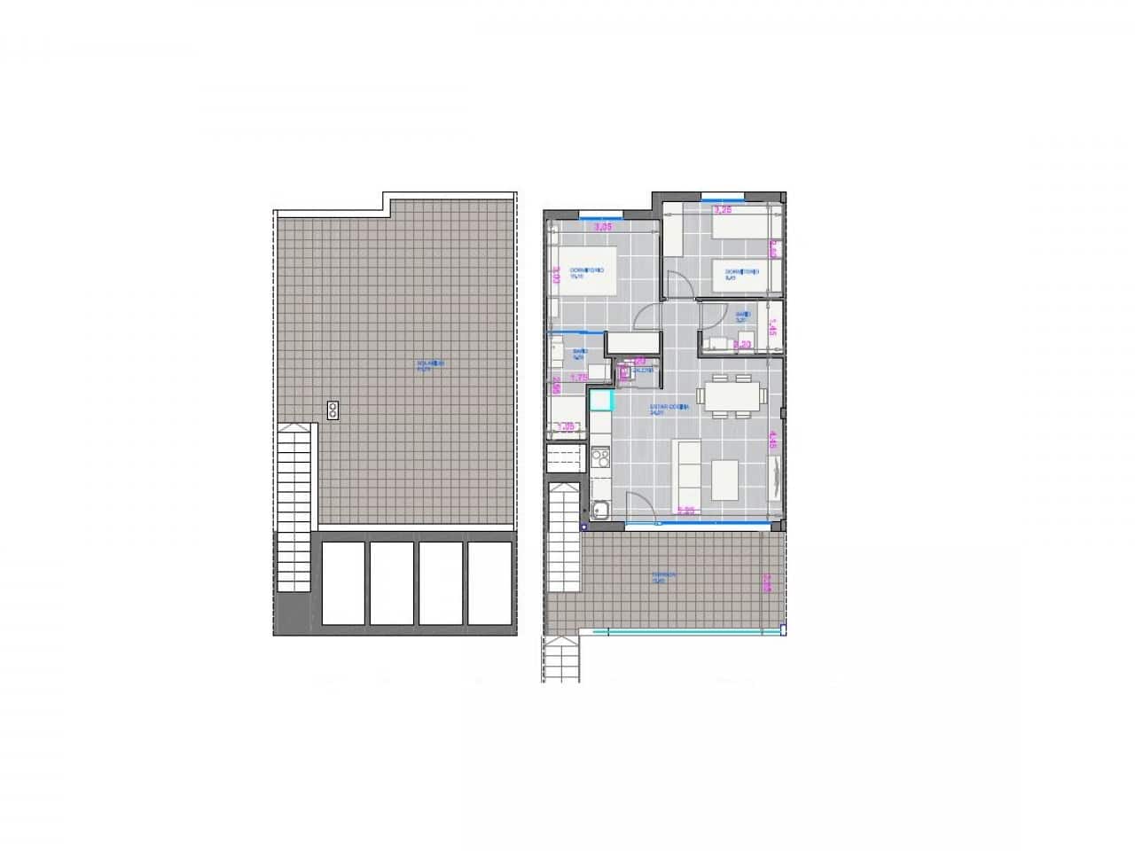 2 sovrum Radhus till salu i Pilar de la Horadada med pool - 296 000 € (Ref: 9318252)