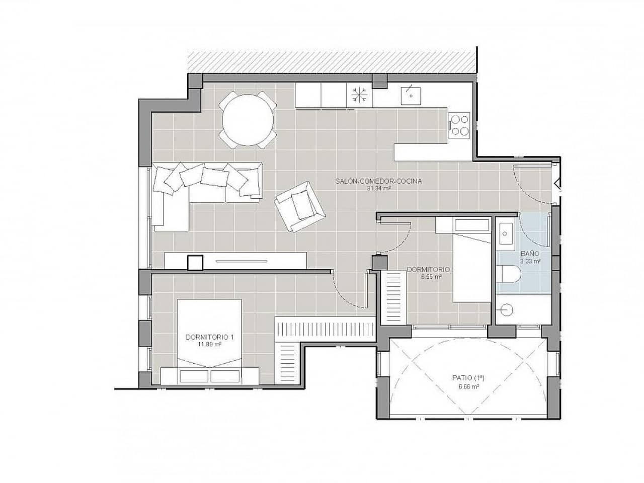 2 quarto Penthouse para venda em Torrevieja com piscina - 350 000 € (Ref: 9318257)