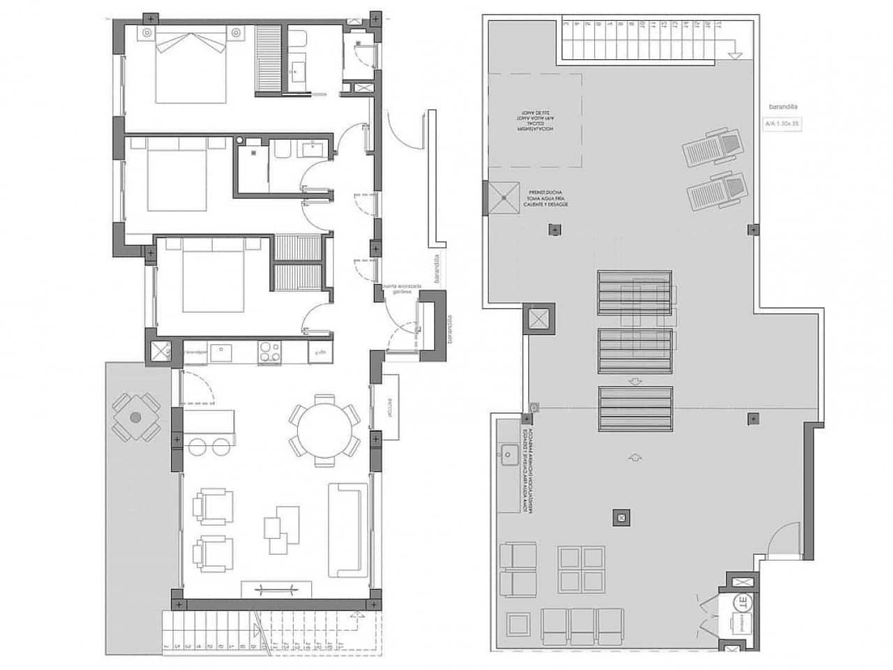 Ático de 2 habitaciones en Los Alcázares en venta con piscina - 349.000 € (Ref: 9318268)