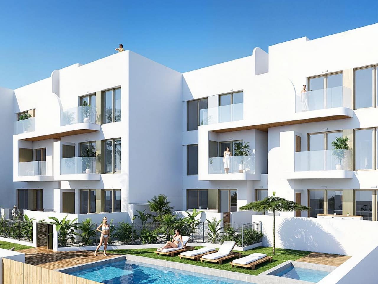 2 quarto Penthouse para venda em Los Alcazares com piscina - 369 900 € (Ref: 9318281)