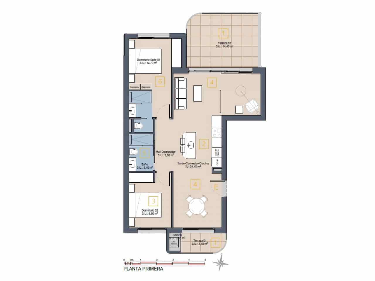 3 quarto Penthouse para venda em Los Alcazares com piscina - 419 900 € (Ref: 9318282)