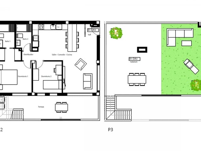2 makuuhuone Rivitalo myytävänä paikassa Los Balcones mukana uima-altaan - 310 000 € (Ref: 9318284)
