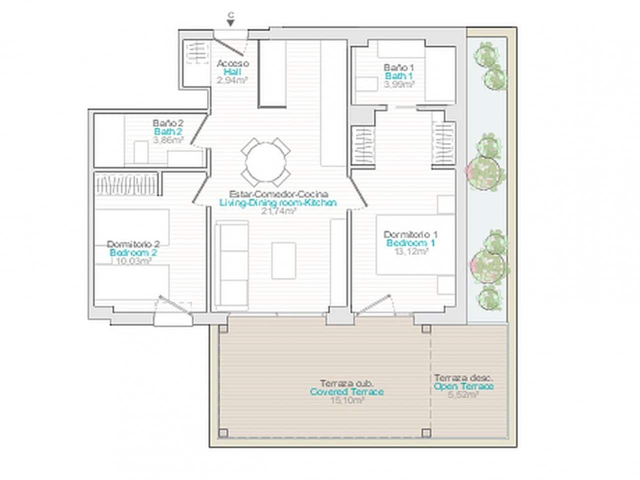 3 makuuhuone Kattohuoneisto myytävänä paikassa Denia mukana uima-altaan - 512 000 € (Ref: 9318328)